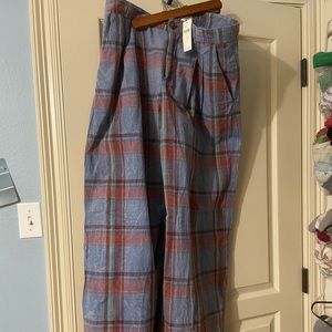 Anthropologie XL NWT plaid pants